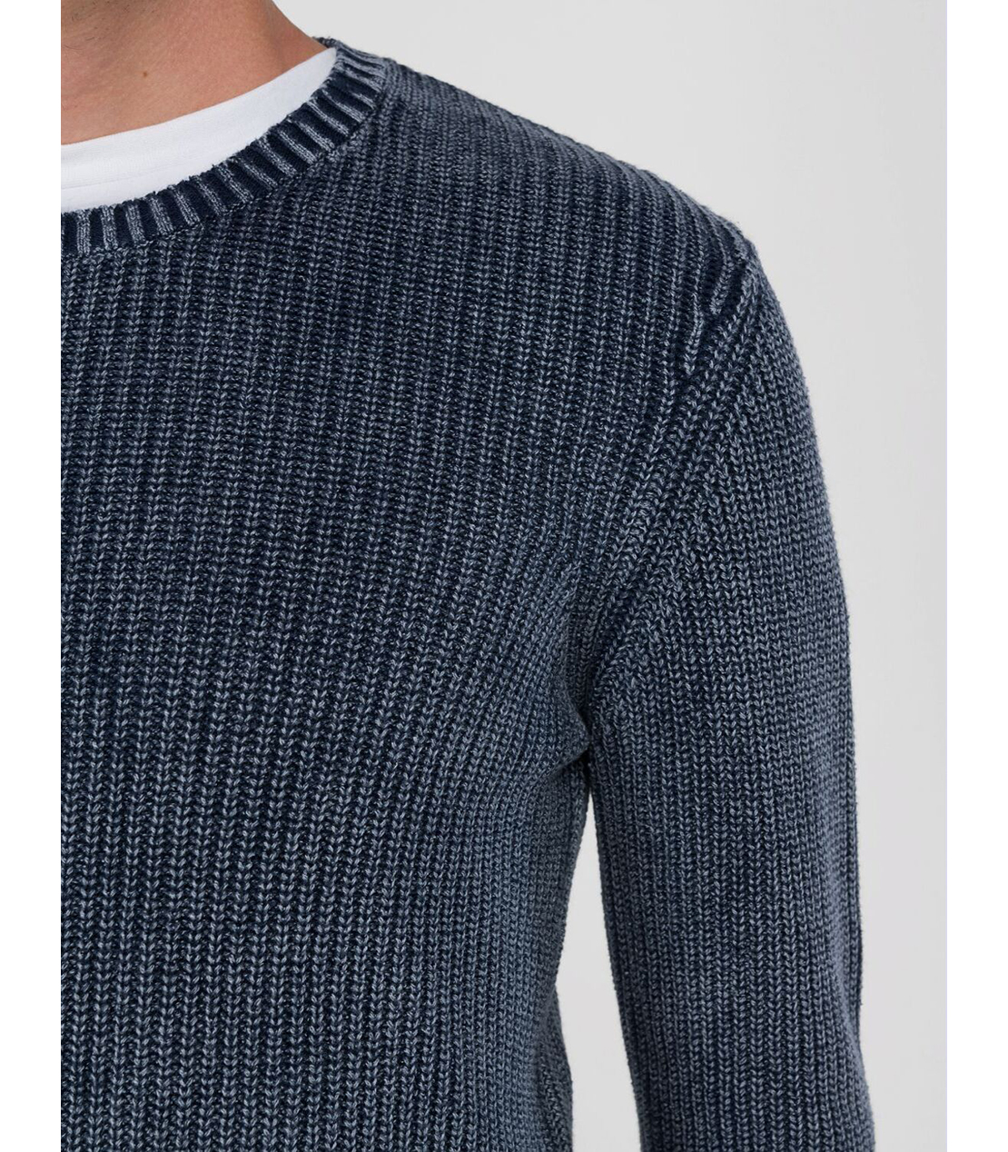 リアクティブダイ ウォッシュコットンセーター 詳細画像 ブルー 3